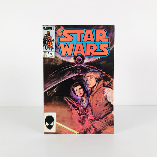 Issue #95 front cover showing Princess Leia and Luke Skywalker being hunted by Dark Lady Lumiya.