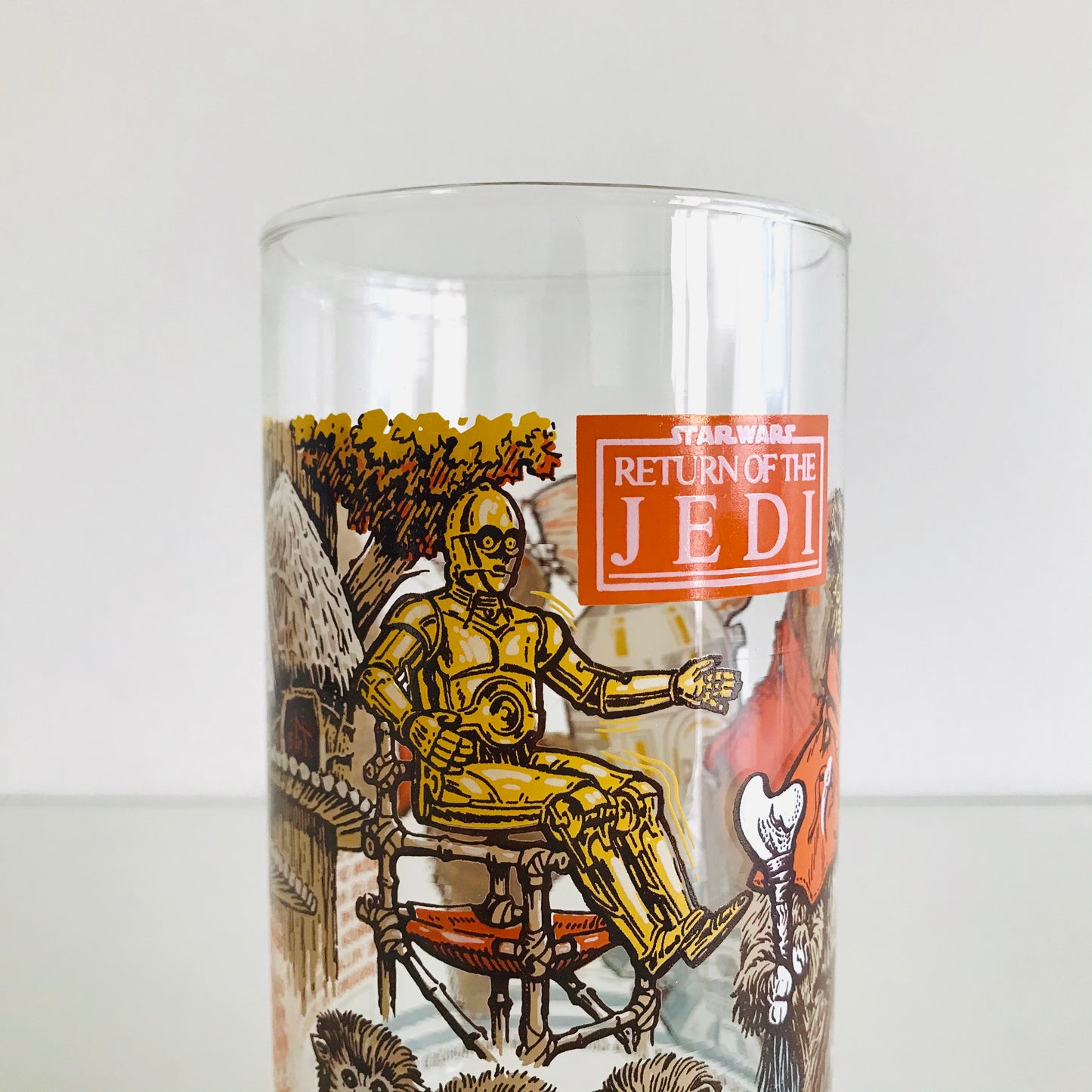 1983 Star Wars ROTJ Burger King Coca Cola Glass C-3PO and the Ewoks