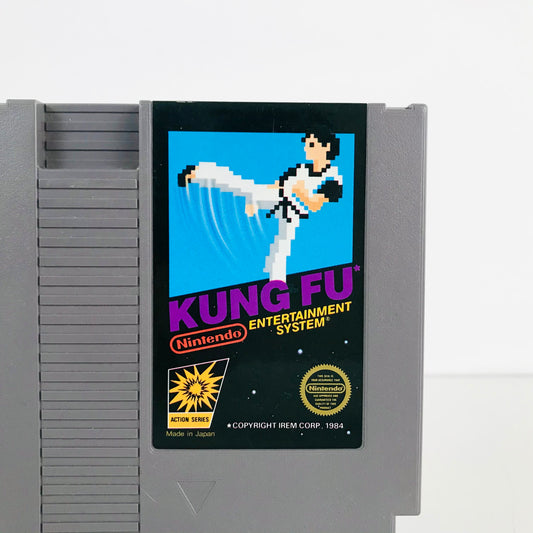 Front label close up of the Nintendo NES video game, Kung Fu