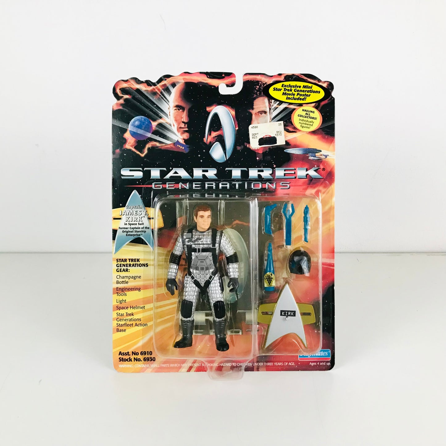 Unopened 1994 Star Trek Generations Movie Captain James T. Kirk action figure.