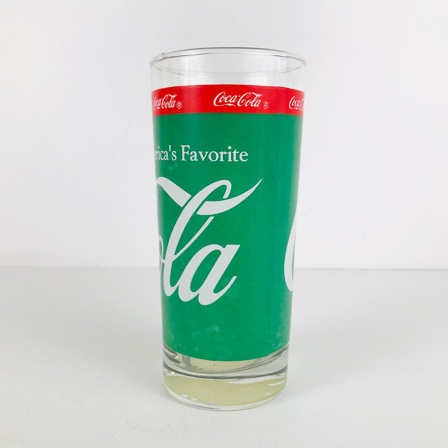 Coca Cola Glass Tumbler 1980s Sports Themed Female Tennis Player