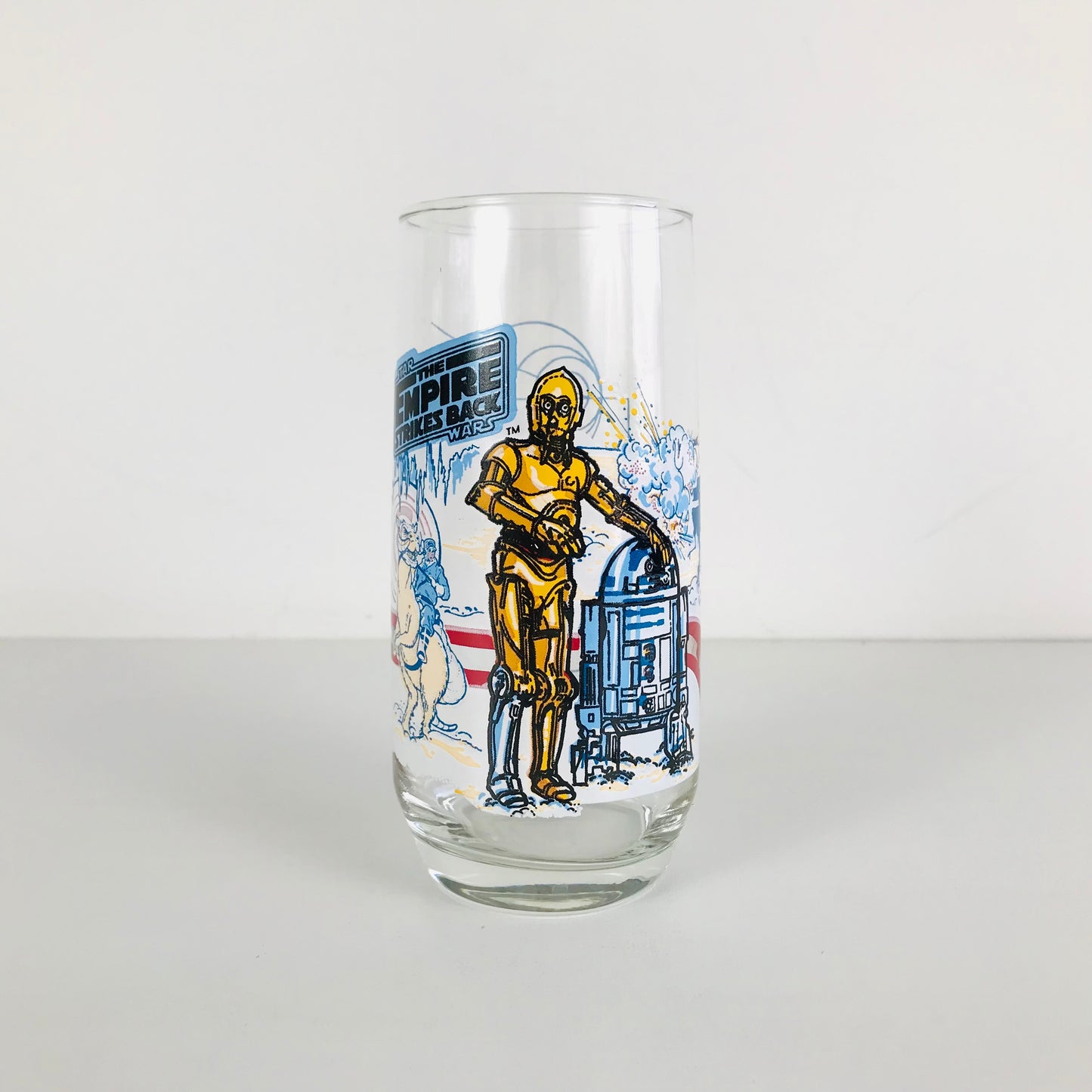 Empire Strikes Back Movie 1980 Burger King Promo Glass R2-D2 and C-3PO