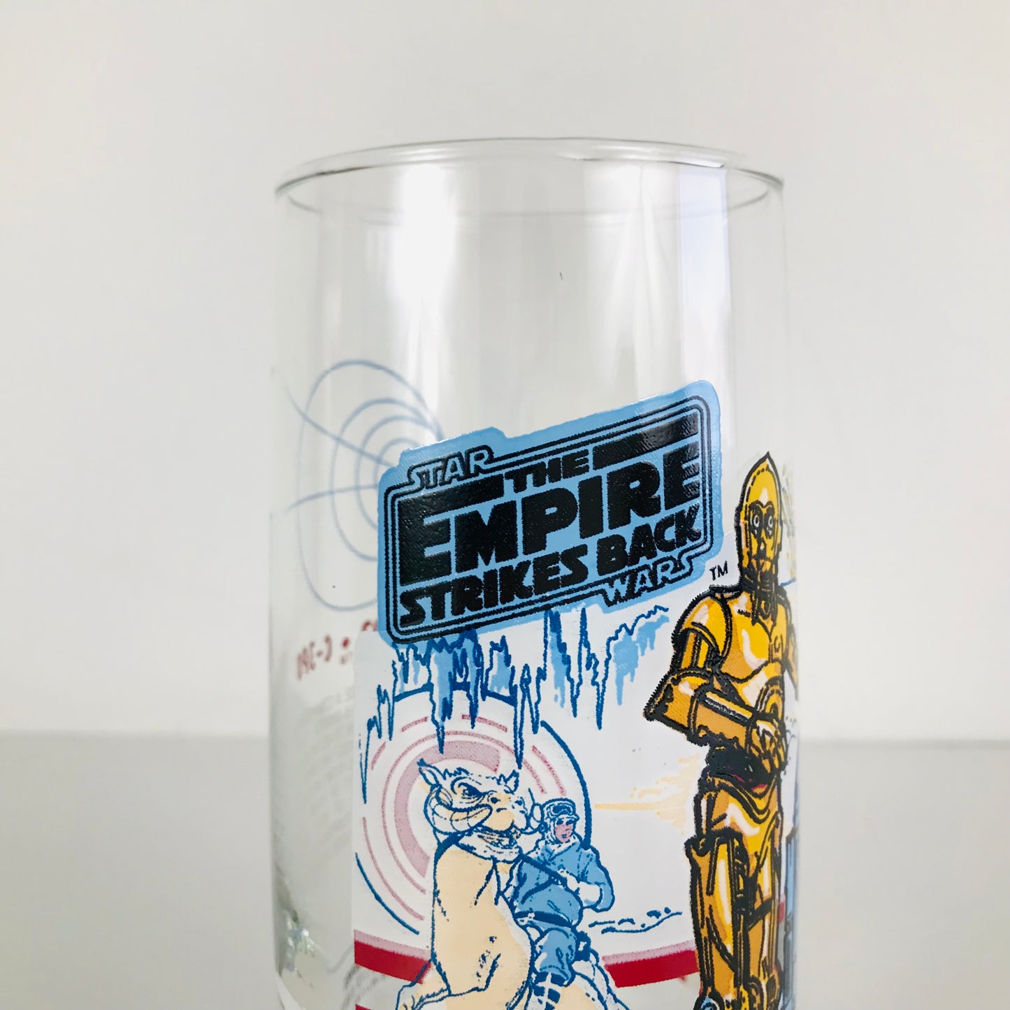 Empire Strikes Back Movie 1980 Burger King Promo Glass R2-D2 and C-3PO