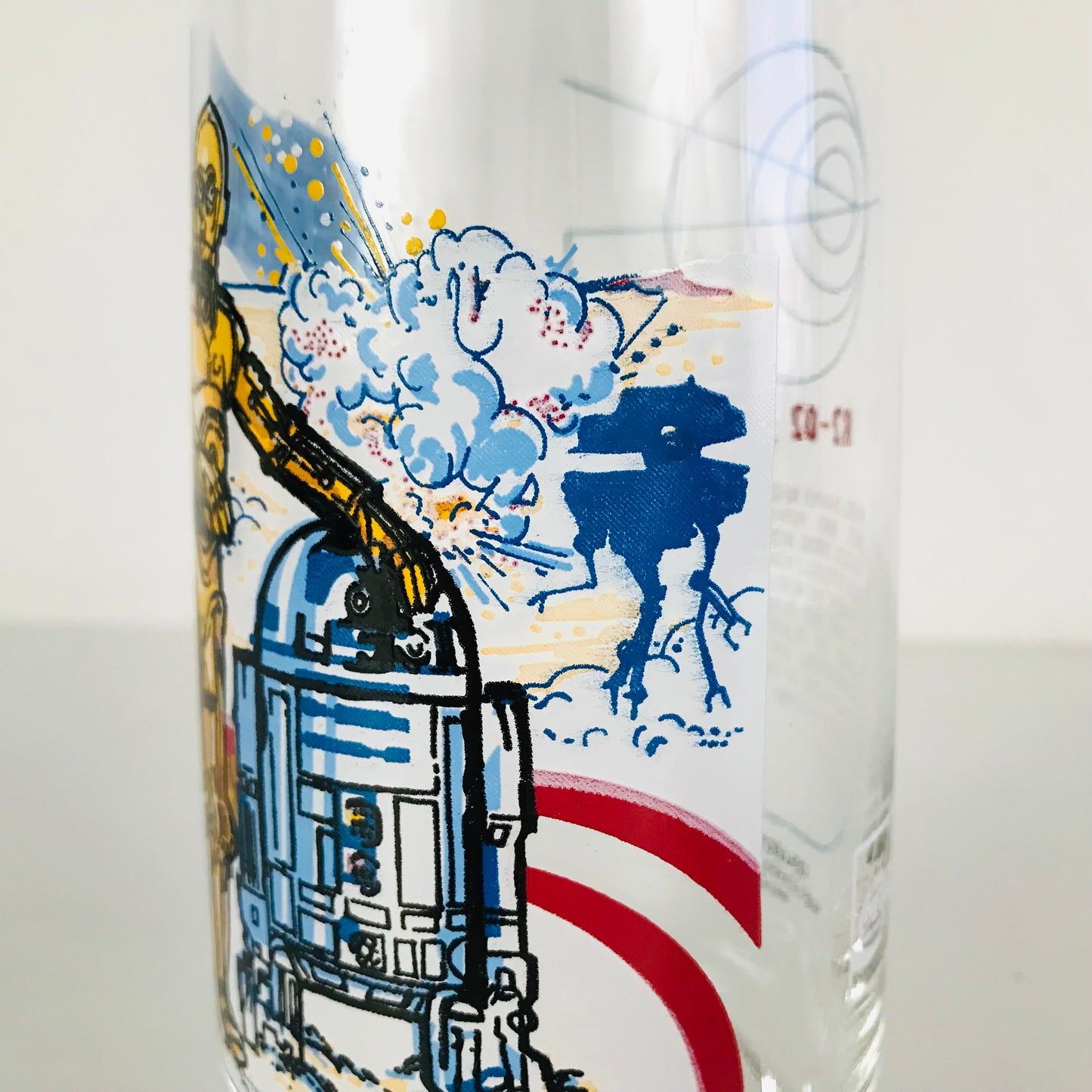 Empire Strikes Back Movie 1980 Burger King Promo Glass R2-D2 and C-3PO