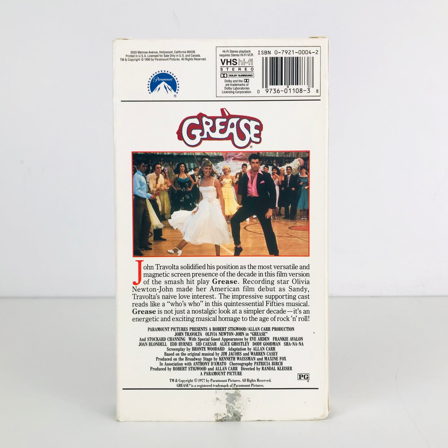 Original 1978 Grease Movie VHS Tape Olivia Newton John & John Travolta