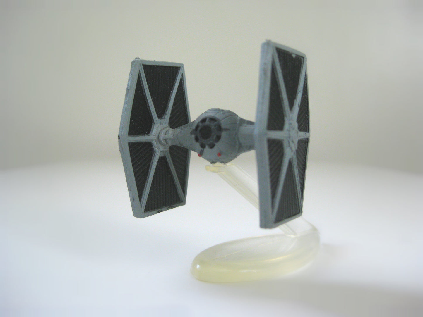 Star Wars Vintage 1990s Micro Machines Miniature TIE Fighter Spaceship Toy with Display Stand