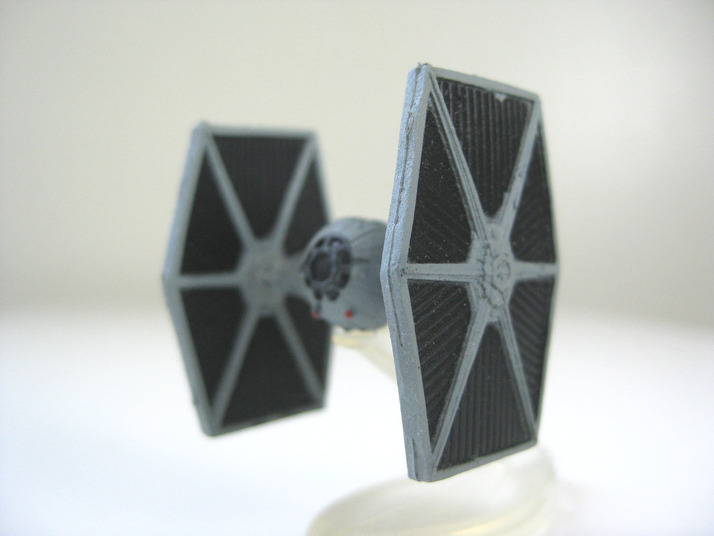 Star Wars Vintage 1990s Micro Machines Miniature TIE Fighter Spaceship Toy with Display Stand