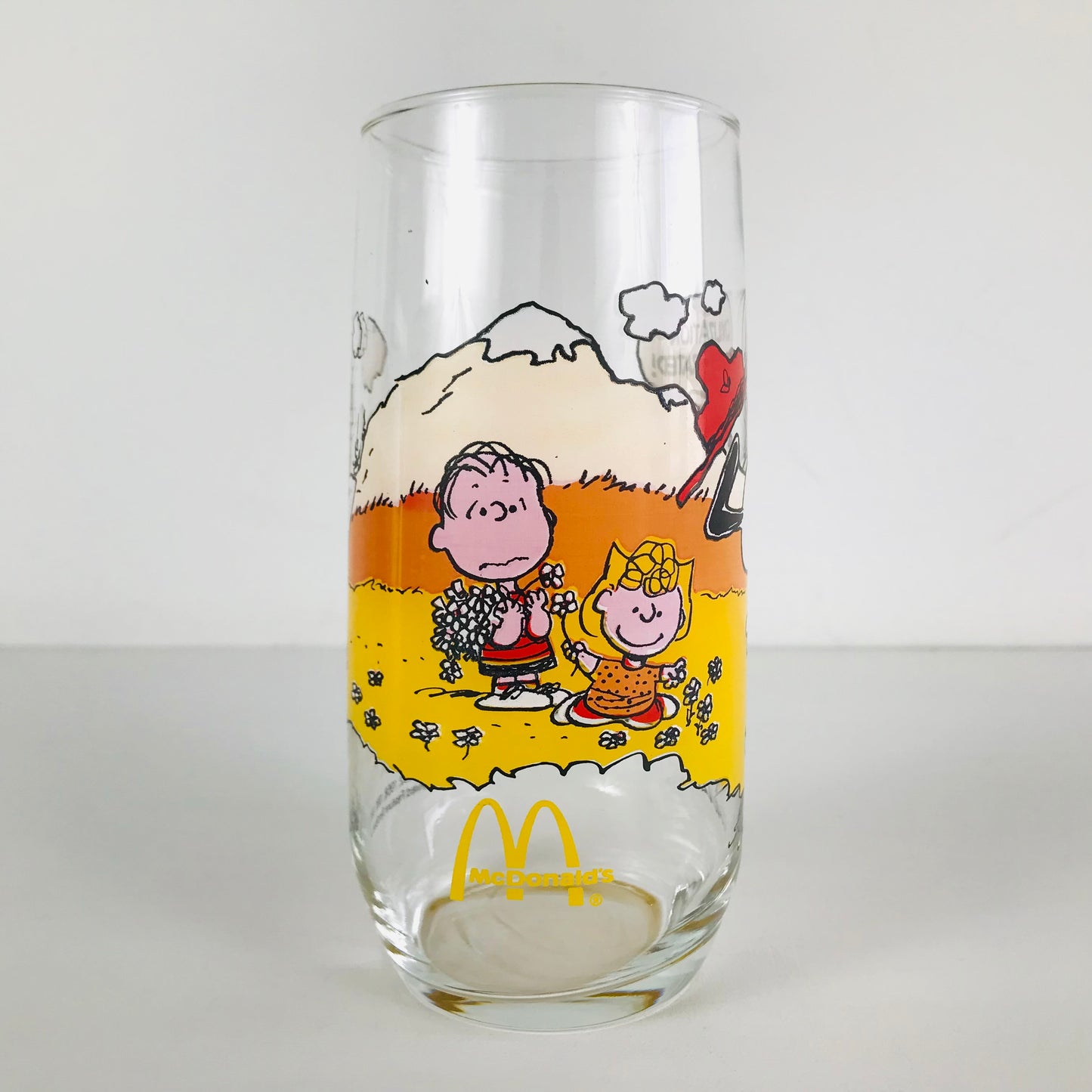 Charlie Brown Peanuts Camp Snoopy 1980s McDonald's Glass Tumbler