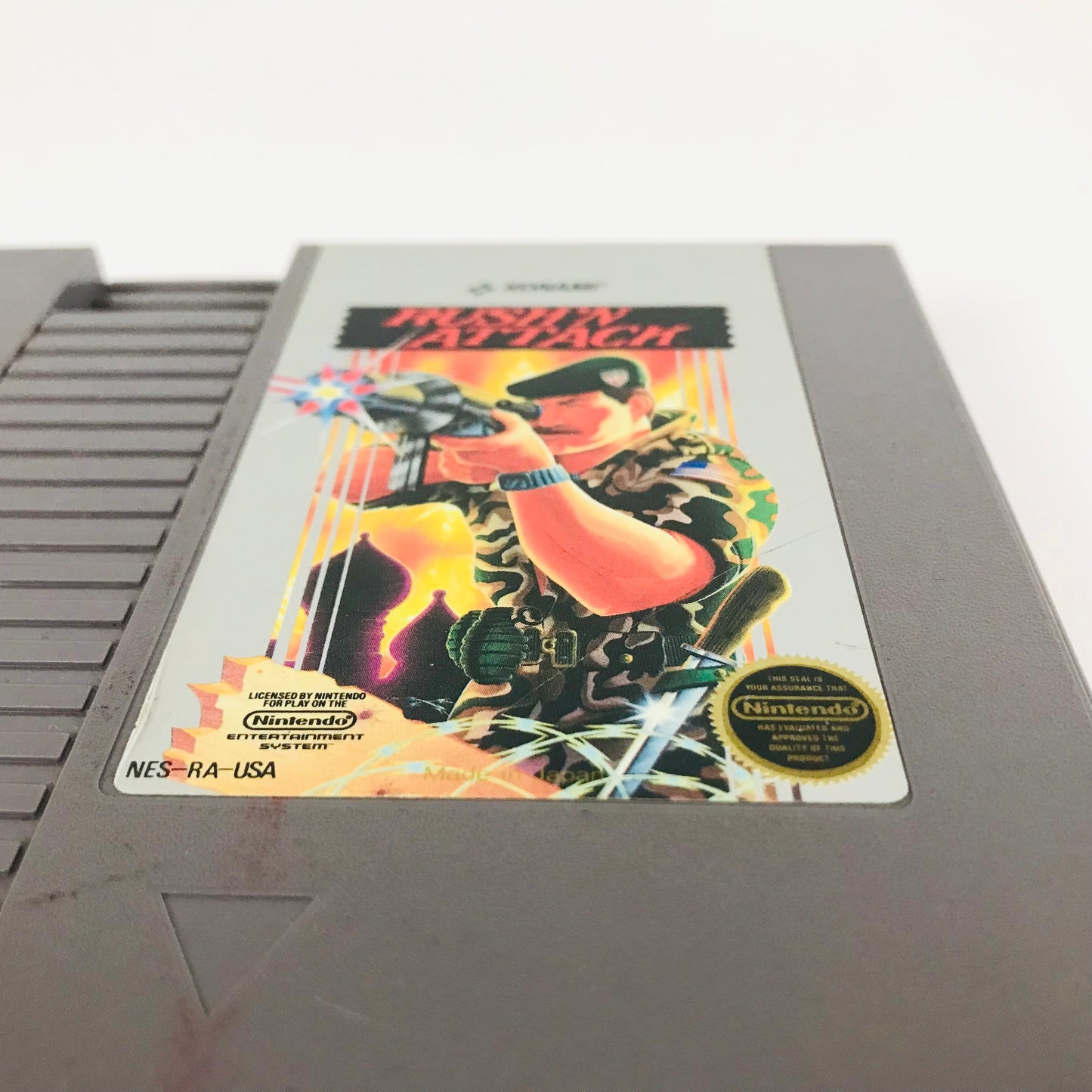 1980s Nintendo NES Konami Rush'N Attack Classic Run & Gun Video Game