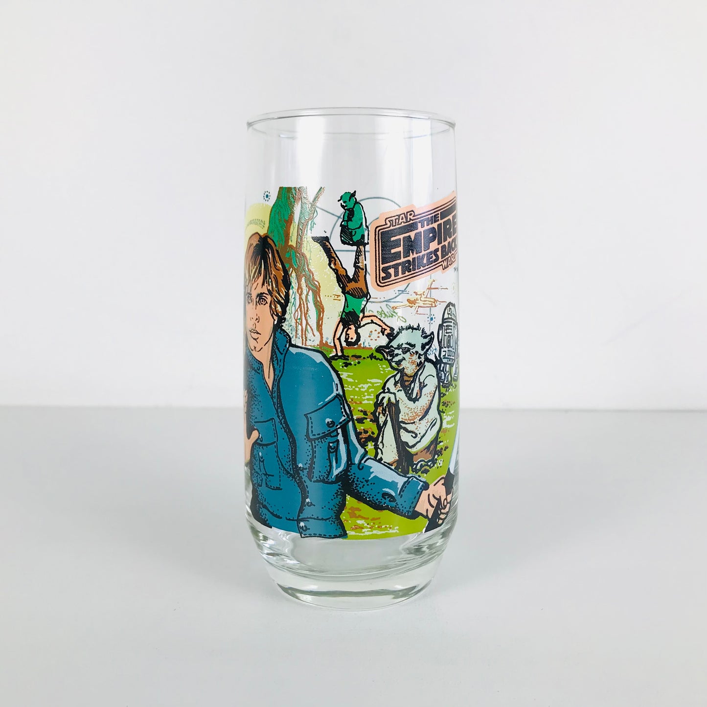 Star Wars 1980s Burger King Glass Tumbler Yoda Luke Skywalker Dagobah Edition