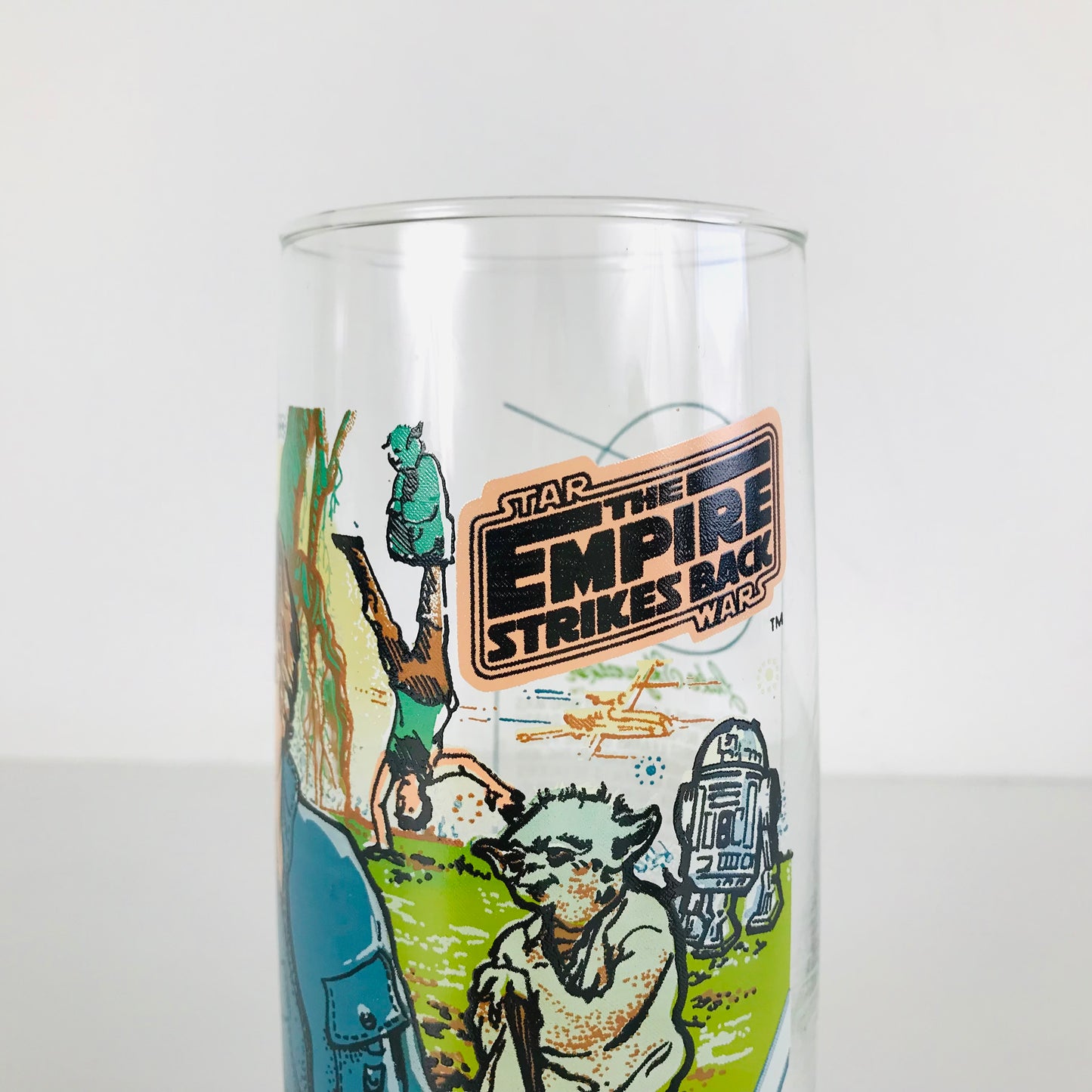 Star Wars 1980s Burger King Glass Tumbler Yoda Luke Skywalker Dagobah Edition