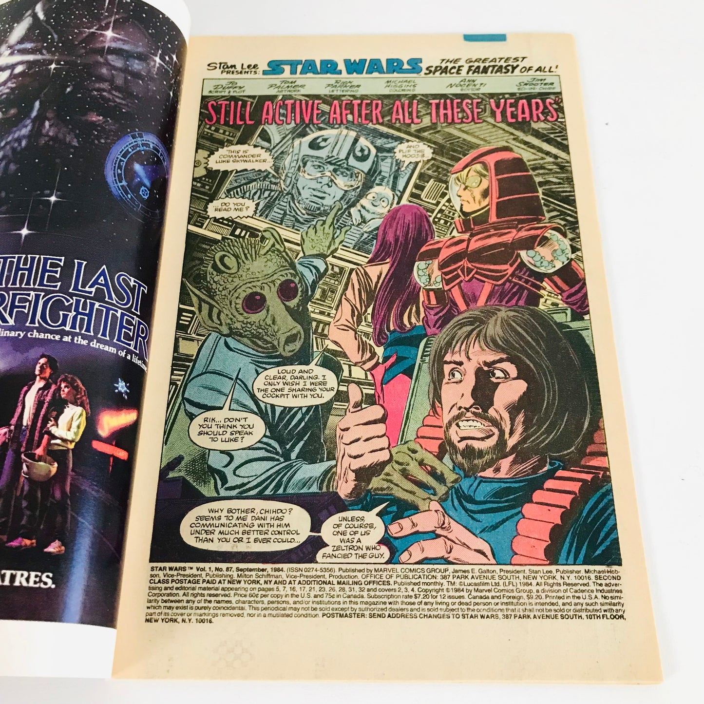 Marvel Star Wars Comic Book Issue #87 from 1984 Luke Skywalker Cover