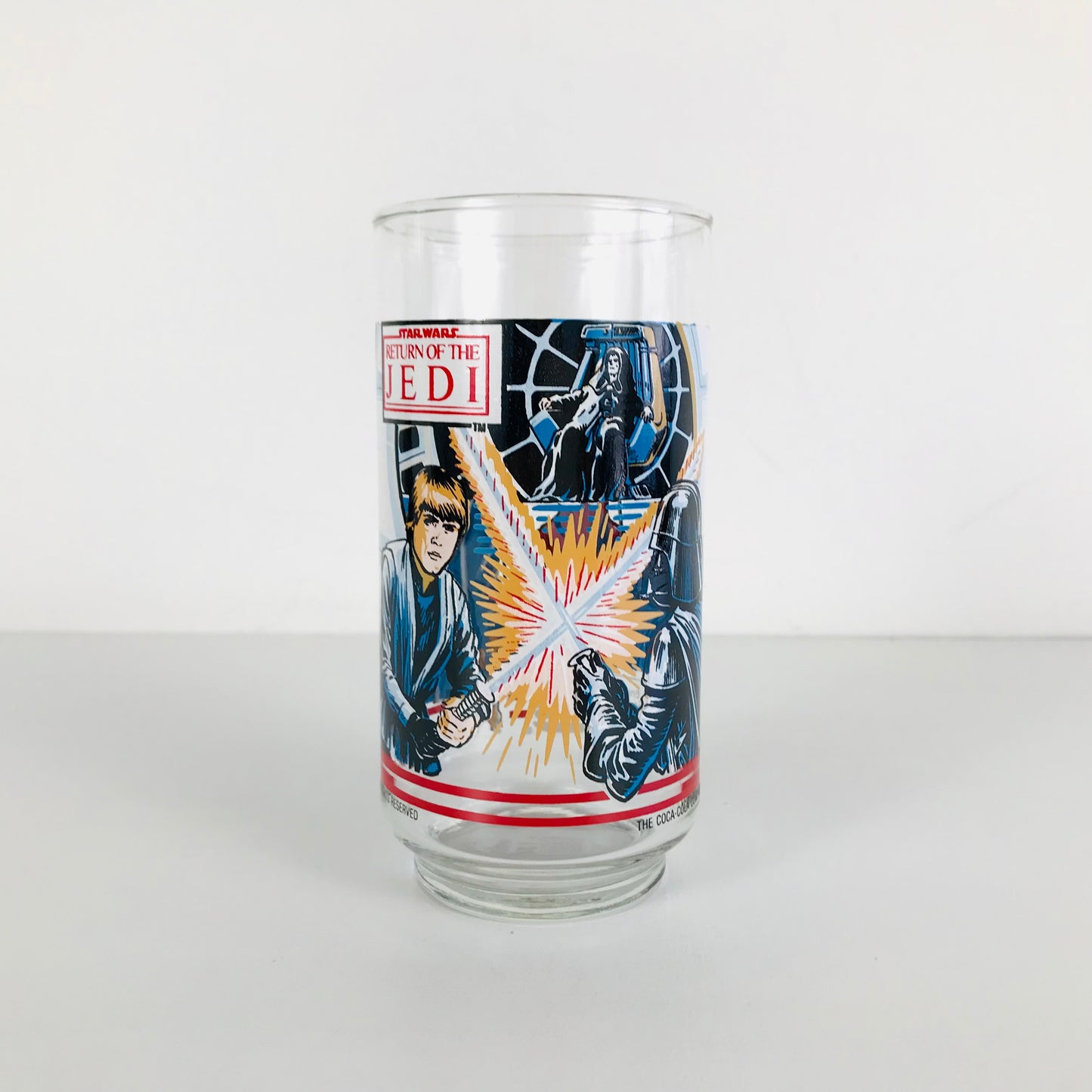 Burger King Coca Cola 1983 Star Wars ROTJ Movie Glass Luke Skywalker Darth Vader The Emperor