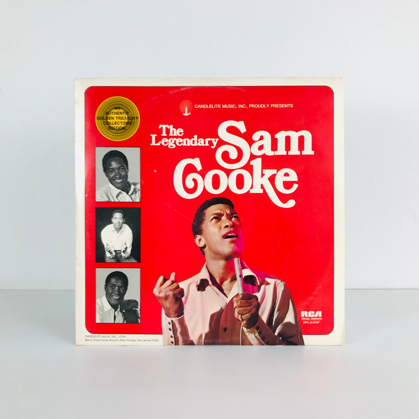 Front cover image of the 3-album collector's edition set of The Legendary Sam Cooke.