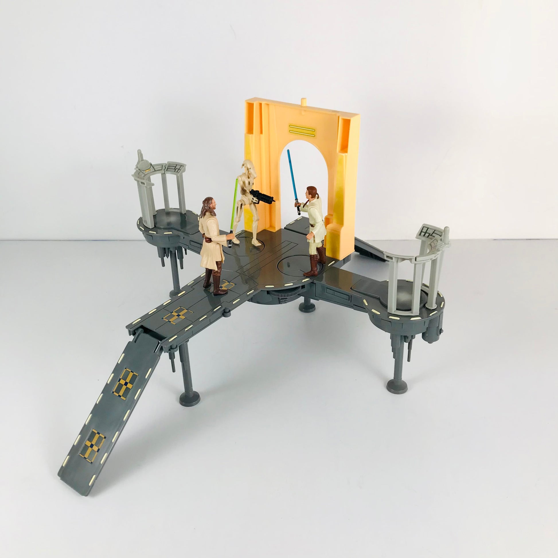 The 1999 Theed Generator Complex playset. From the Hasbro Star Wars Episode 1 toy line.