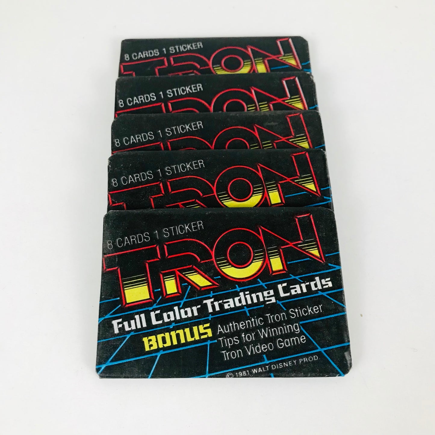 Walt Disney 1982 Tron Movie Trading Cards Unopened Wax Packs