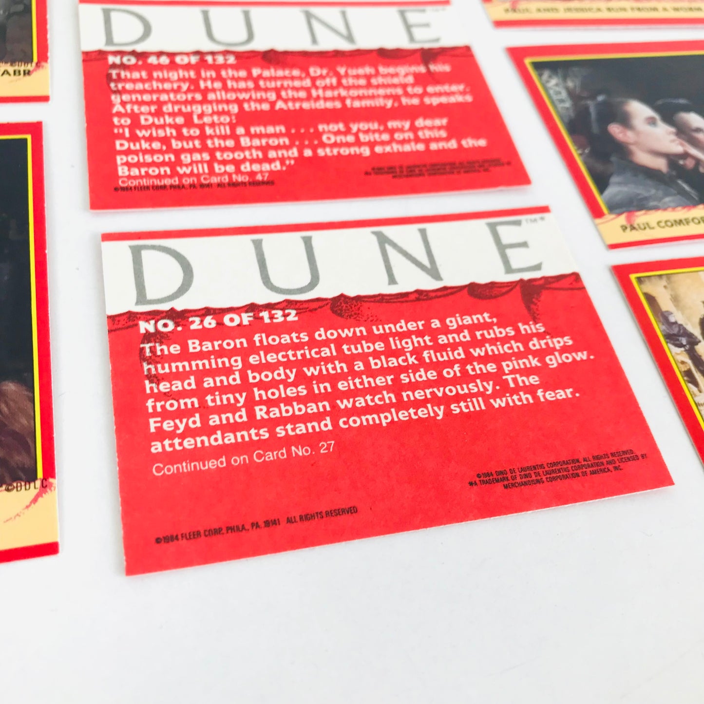 Original 1984 Dune Movie Trading Card Packs Frank Herbert Sci Fi 1980s Movie Adaptation