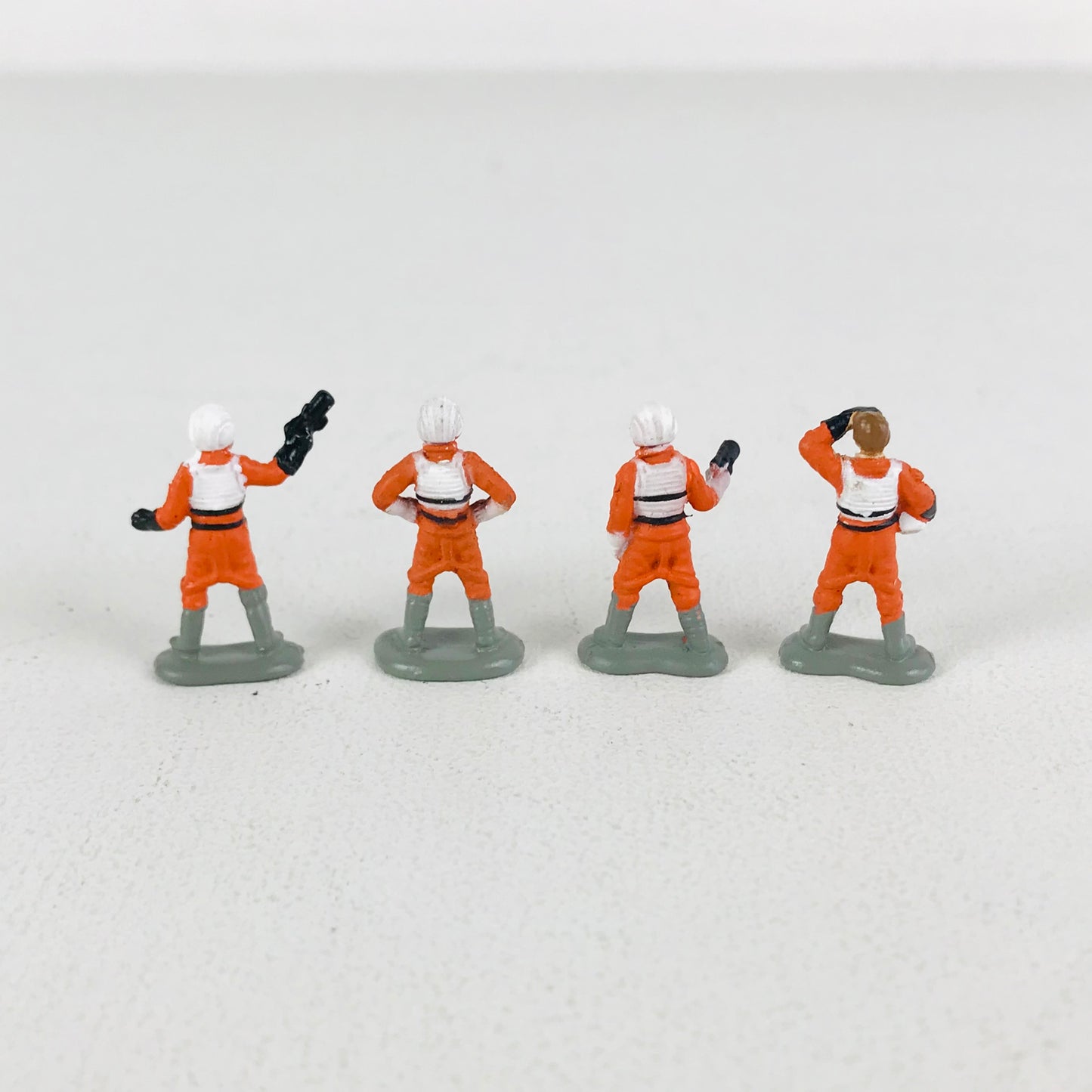 Vintage 1990s Miniature Star Wars X-Wing Pilot Figurines Set of 4